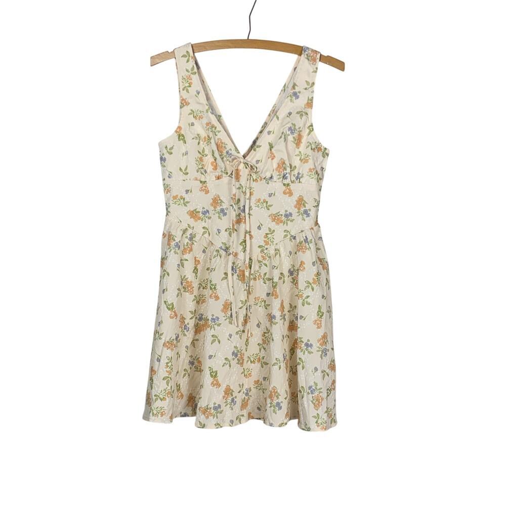 Cider Apricot Floral Mini Dress XS NWT Cottagecore Coquette Milkmaid Babydoll